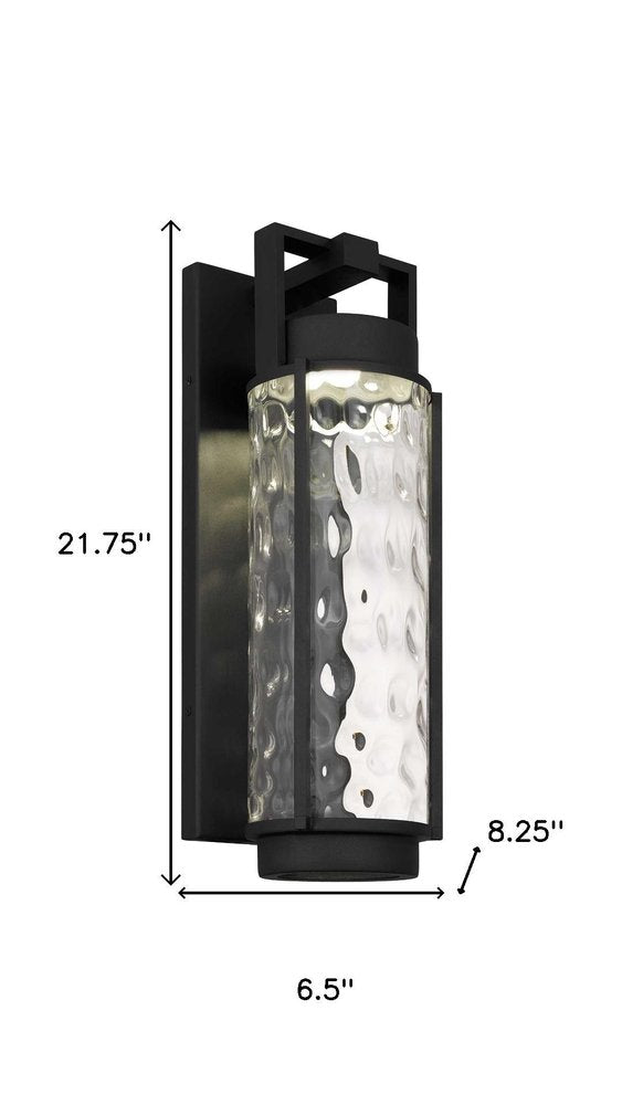 Black Hammered LED Dimmable Outdoor Hanging Light — view 6
