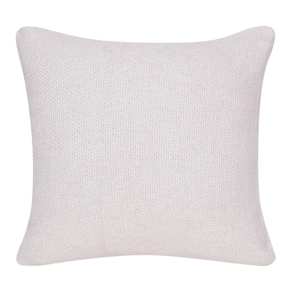 20" Cream Blue And Pink Abstract Cotton Throw Pillow Cover with Fringe Embroidery And Texture — view 6
