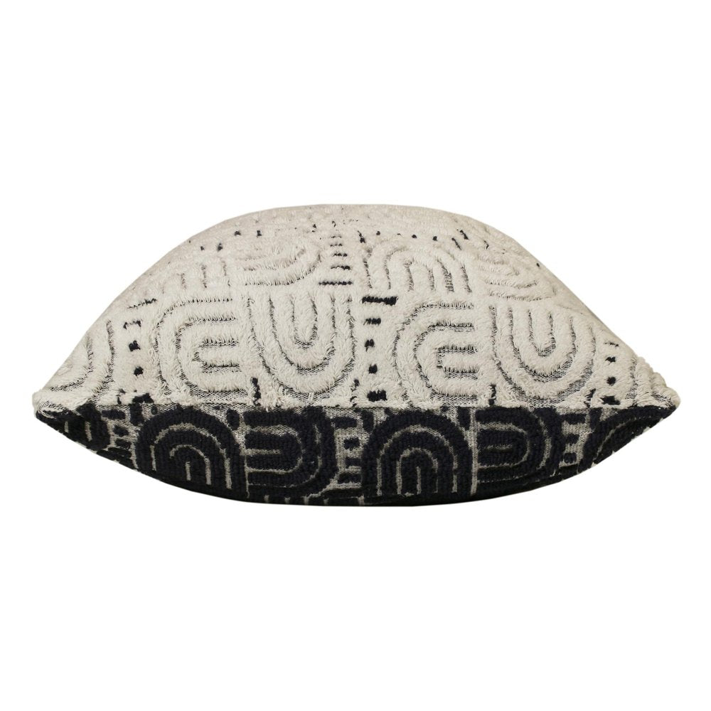 26" Blue And White Geometric Cotton Blend Throw Pillow Cover — view 5