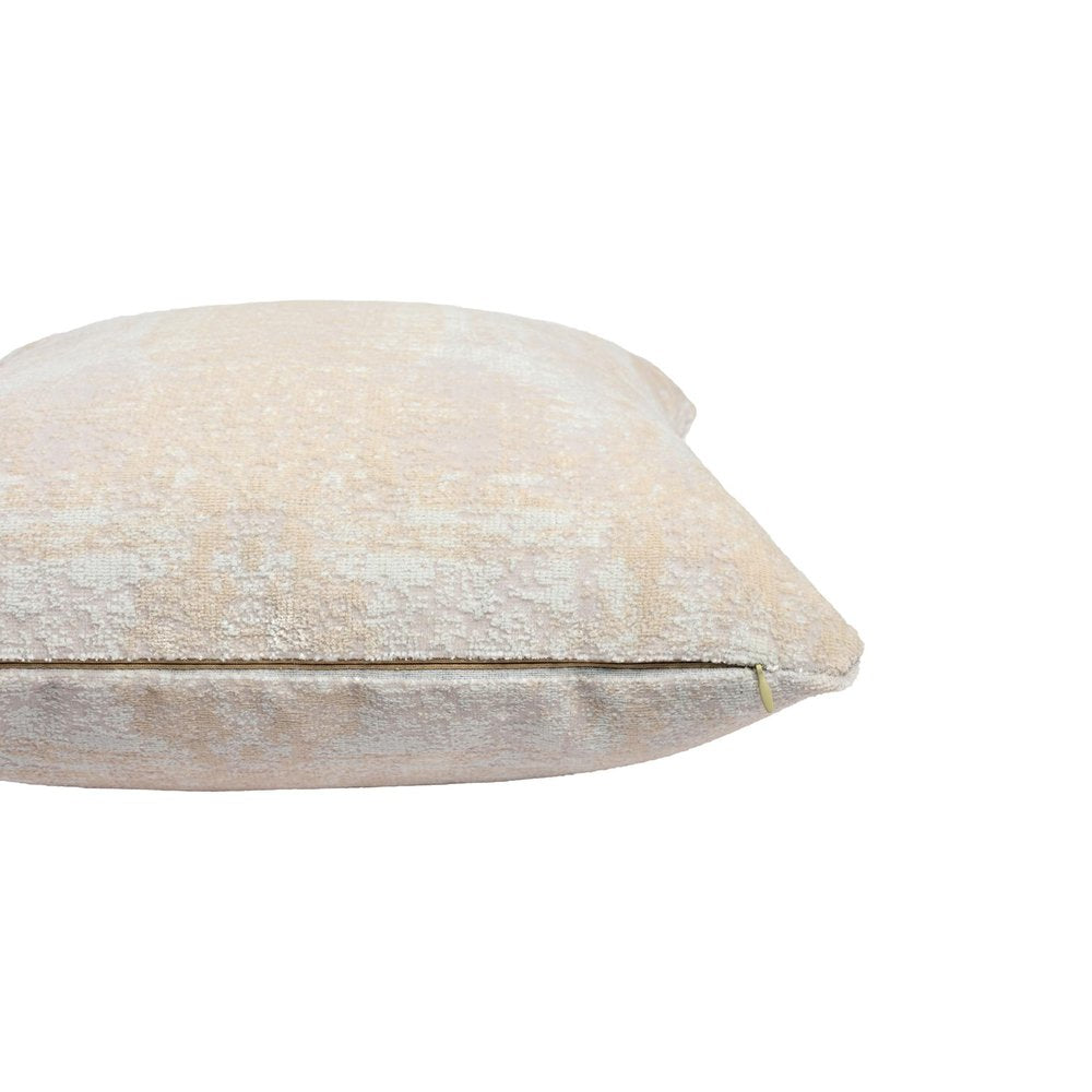 20" Beige And Gray Abstract Polyester Blend Throw Pillow Cover — view 4