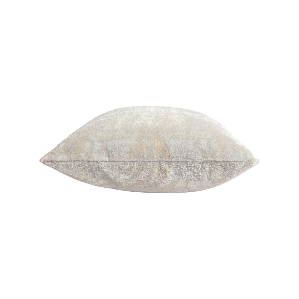 20" Beige And Gray Abstract Polyester Blend Throw Pillow Cover — view 6