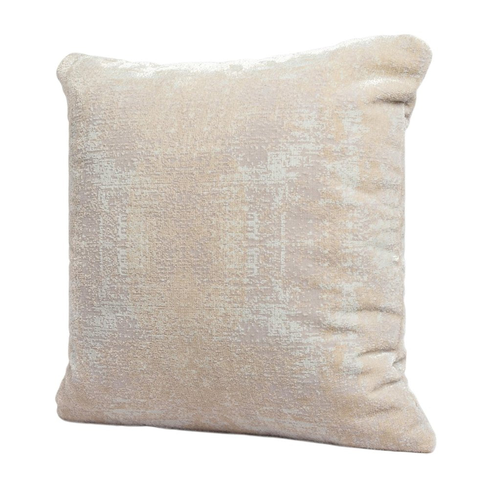 20" Beige And Gray Abstract Polyester Blend Throw Pillow Cover — view 9