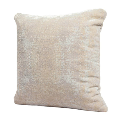 20" Beige And Gray Abstract Polyester Blend Throw Pillow Cover