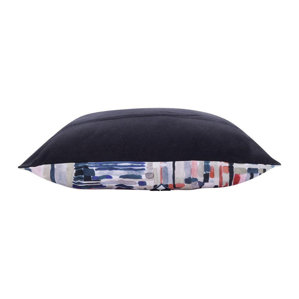 20" Gray Blue And Red Abstract Throw Pillow Cover — view 12