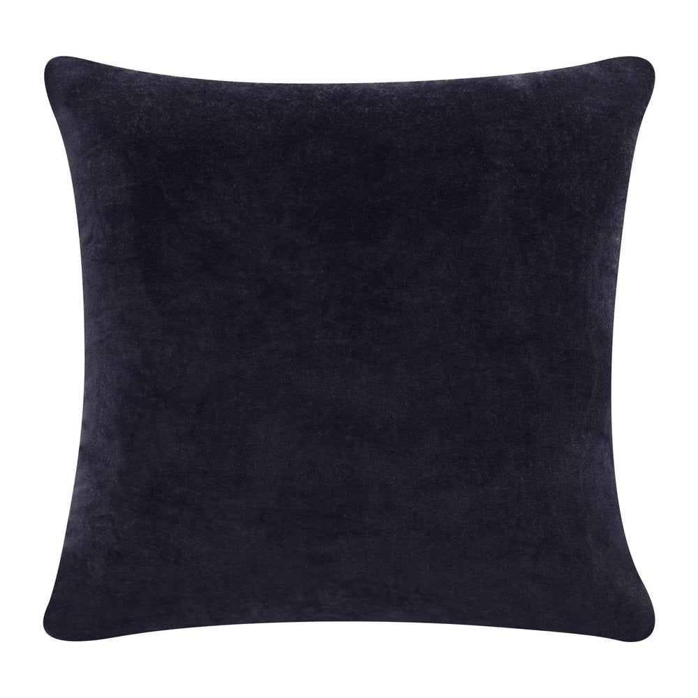 20" Black Cotton Throw Pillow Cover — view 1