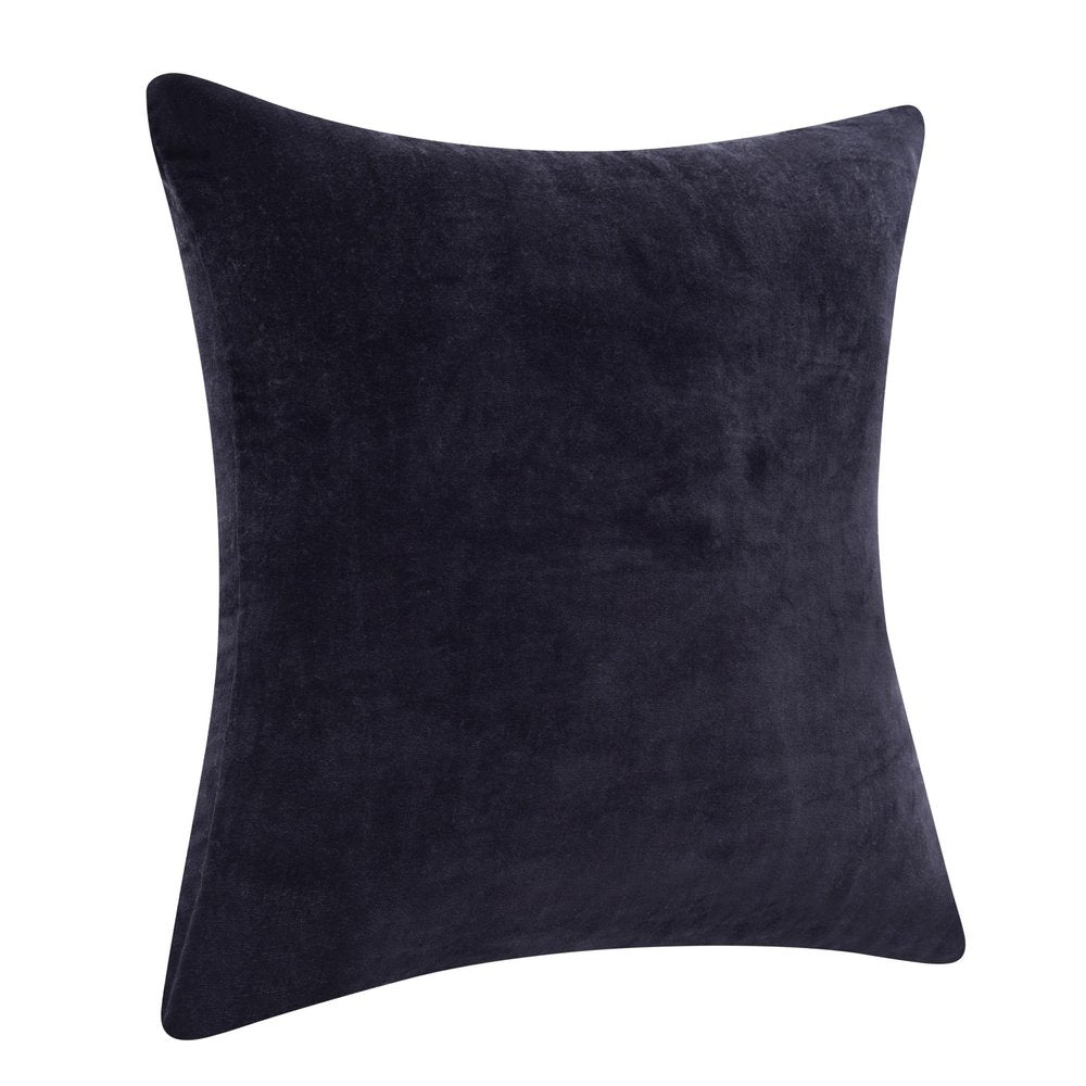 20" Black Cotton Throw Pillow Cover — view 2
