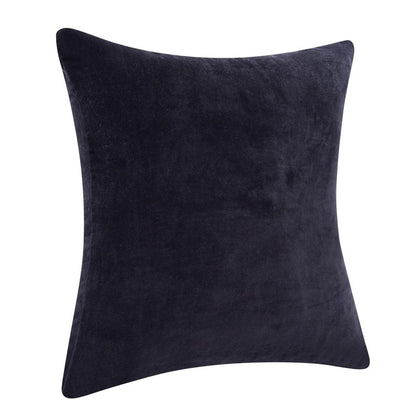 20" Black Cotton Throw Pillow Cover