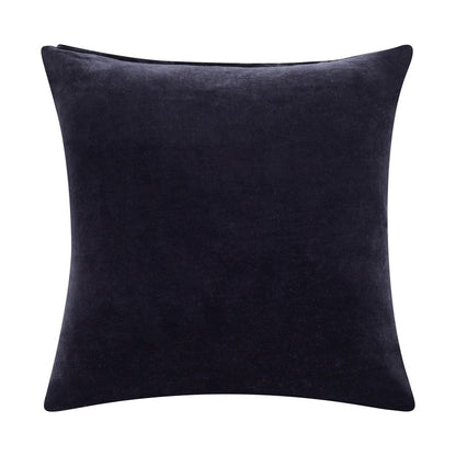 20" Black Cotton Throw Pillow Cover
