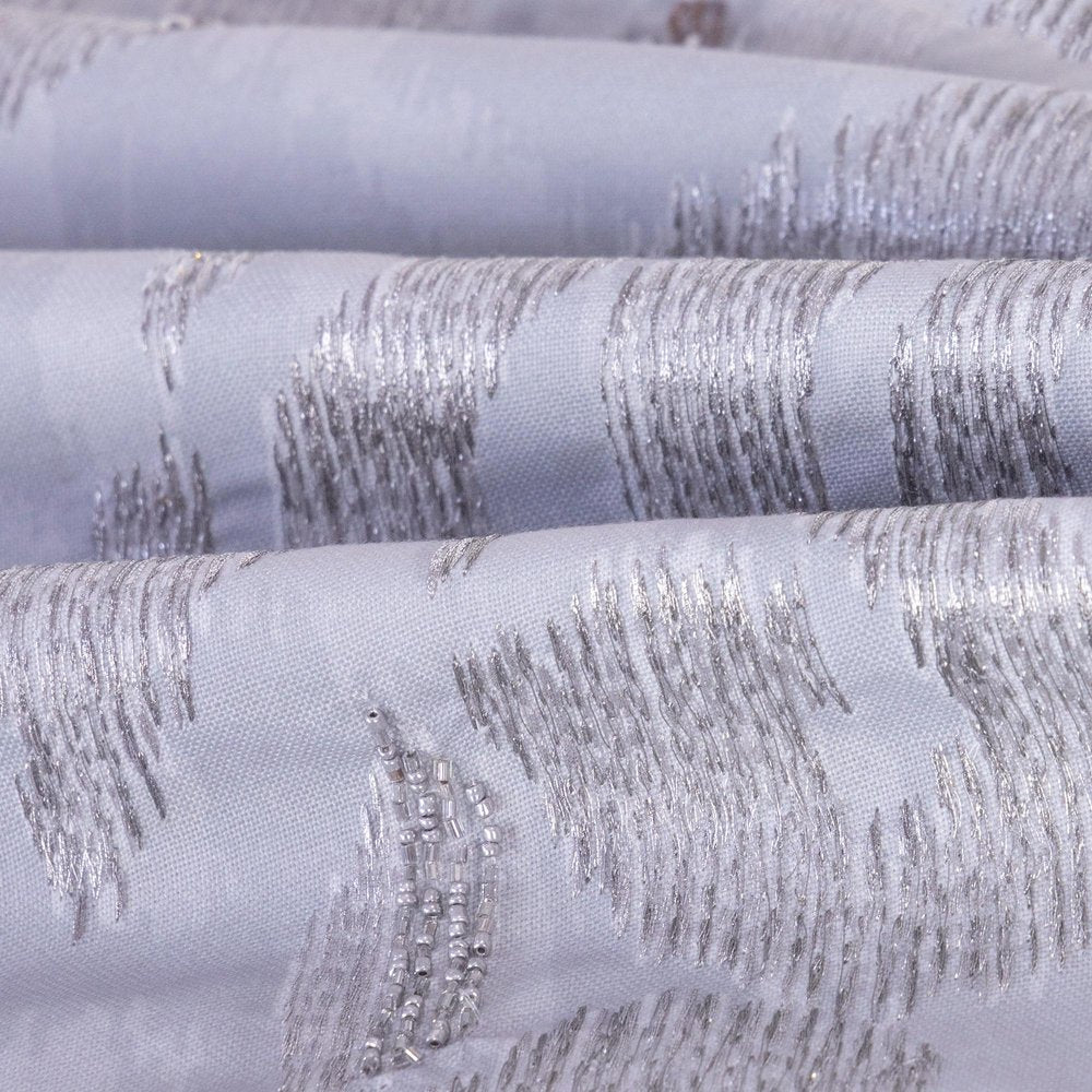 20" Silver And Gray Abstract Throw Pillow Cover — view 4