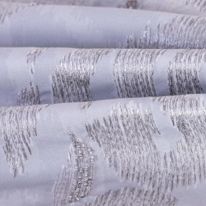 20" Silver And Gray Abstract Throw Pillow Cover