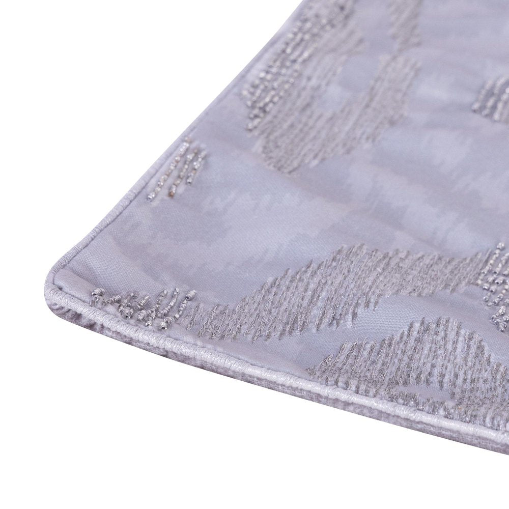 20" Silver And Gray Abstract Throw Pillow Cover — view 5