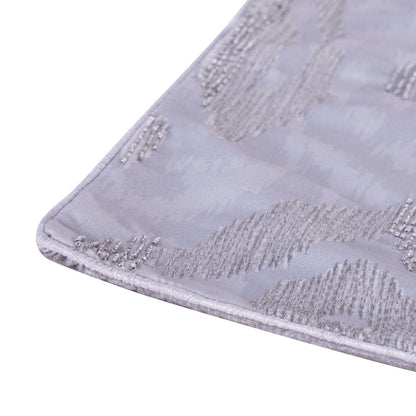 20" Silver And Gray Abstract Throw Pillow Cover
