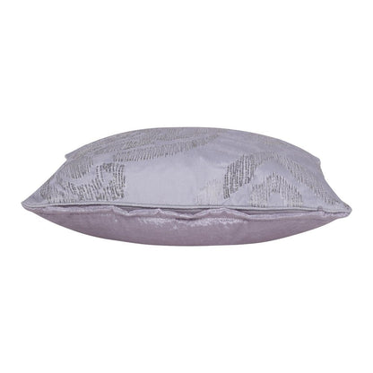 20" Silver And Gray Abstract Throw Pillow Cover