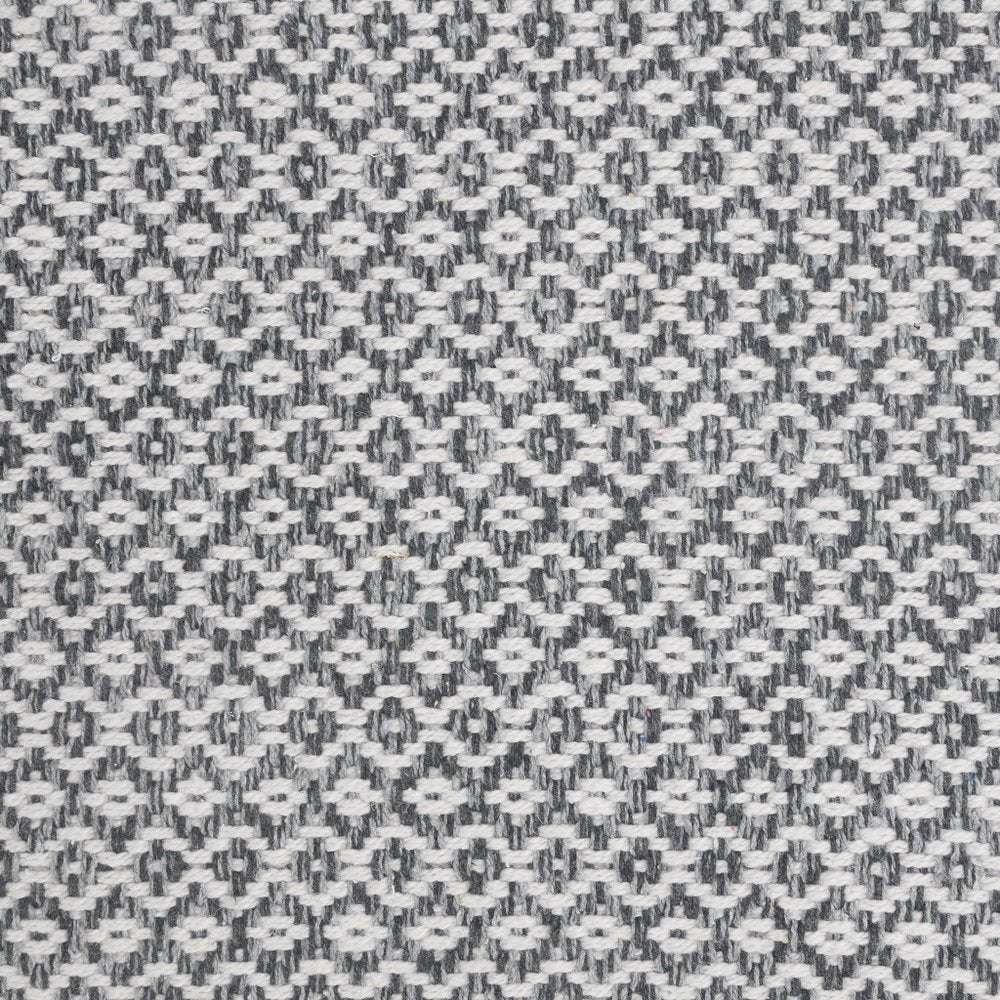 Set of Two 18" X 18" Gray And White Lumbar Geometric Cotton Throw Pillow Covers