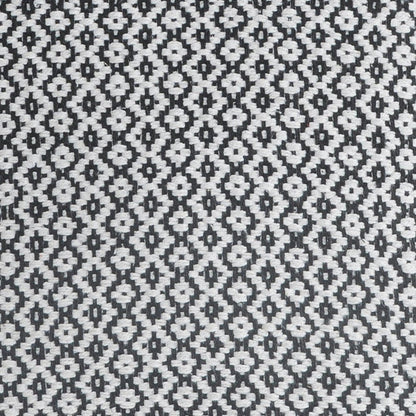 Set of Two 18" X 18" Black And White Lumbar Geometric Cotton Throw Pillow Covers