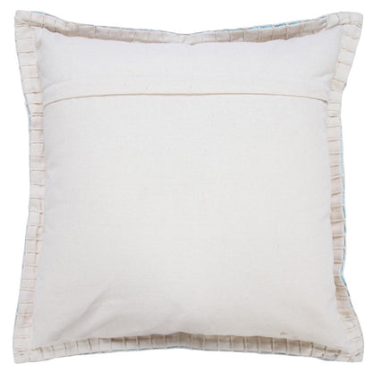Set of Two 20" X 20" Blue Lumbar Cotton Throw Pillow Covers