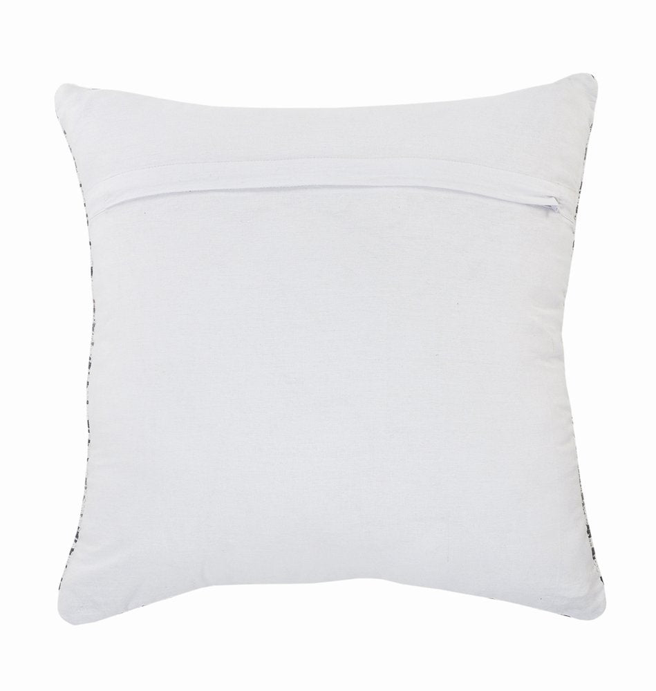 Set of Four 18" X 18" Gray And Blue Lumbar Beach Chevron Cotton Throw Pillow Covers — view 4