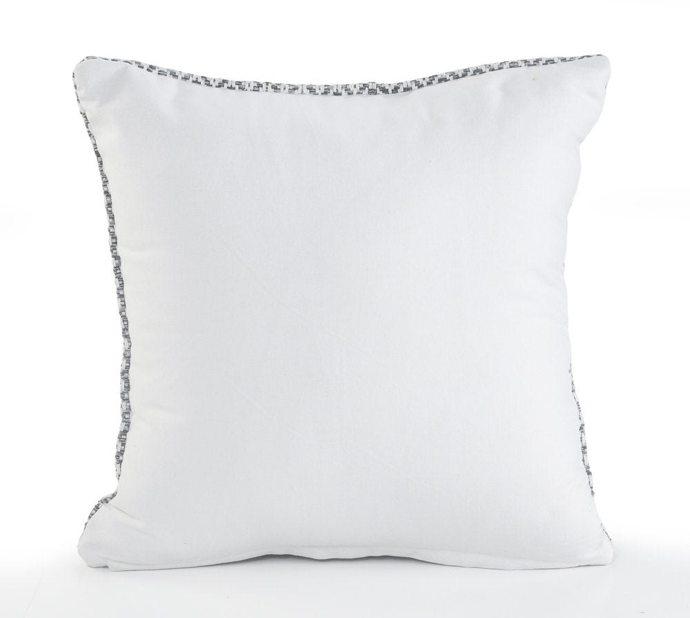 Set of Four 18" X 18" Gray And White Lumbar Geometric Cotton Throw Pillow Covers — view 4
