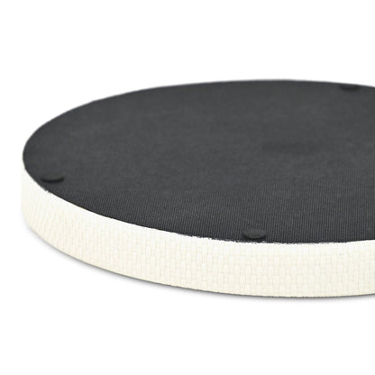 15" White Faux Wicker Round Serving Tray HomeRoots