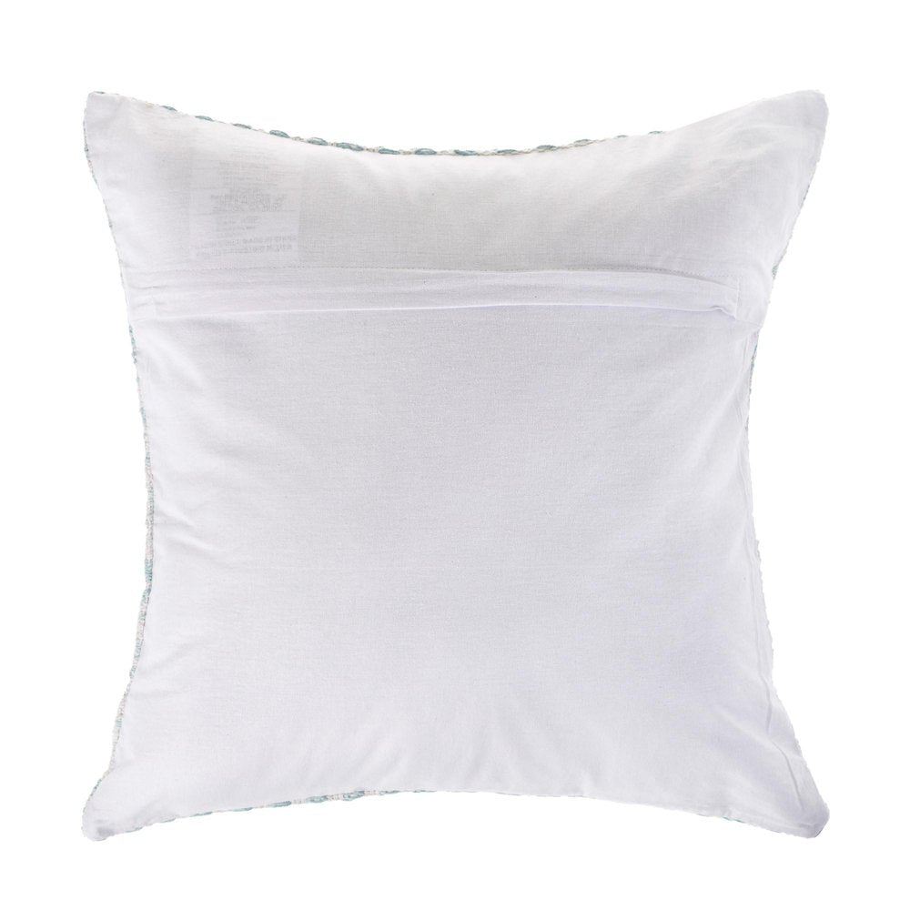 18" Blue And White Beach Chevron Cotton Throw Pillow Cover — view 8