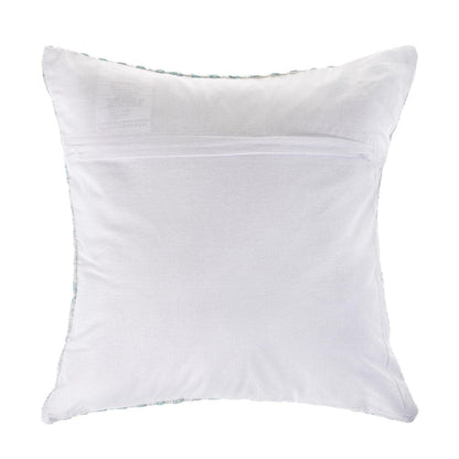 18" Blue And White Beach Chevron Cotton Throw Pillow Cover