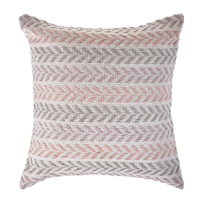 18" Purple And Pink Beach Chevron Cotton Throw Pillow Cover
