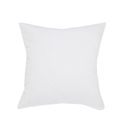 20" White And Silver Beach Cotton Throw Pillow Cover