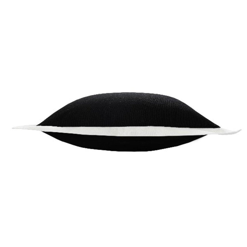 20" Black And White Color Block Cotton Throw Pillow Cover — view 5