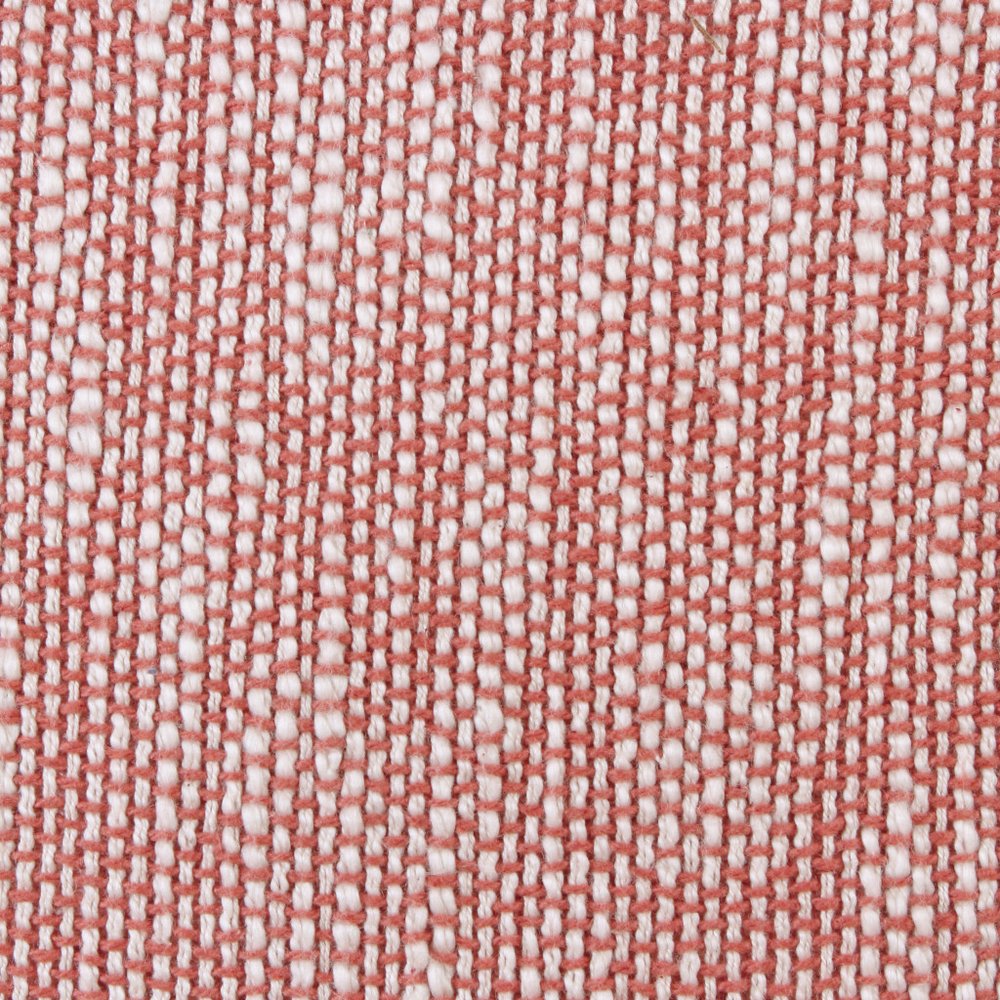 20" Red And White Color Block Cotton Throw Pillow Cover with Fringe — view 6