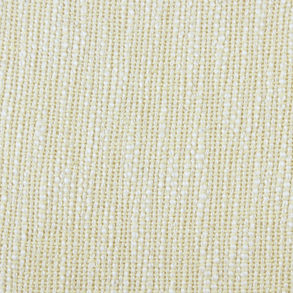 20" White And Yellow Cotton Throw Pillow Cover with Fringe — view 5