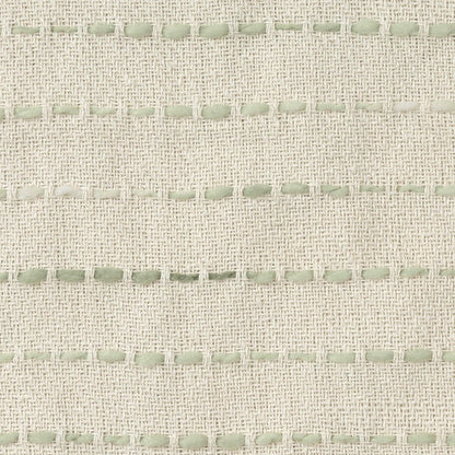 20" Sage And Ivory Striped Cotton Blend Throw Pillow with Tassels