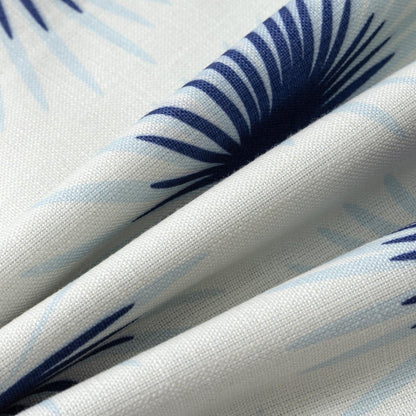 22" Navy Blue And White Floral Throw Pillow