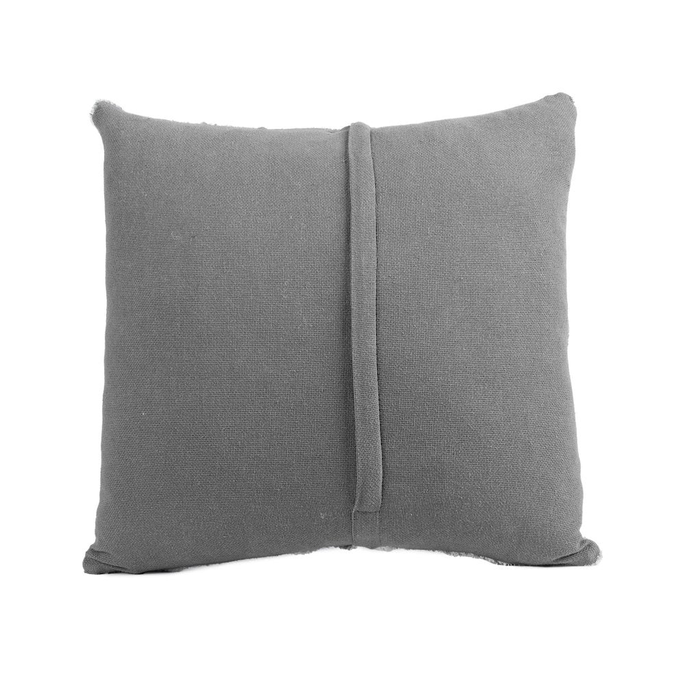 20" Light Gray And Ivory Medallion Throw Pillow — view 4