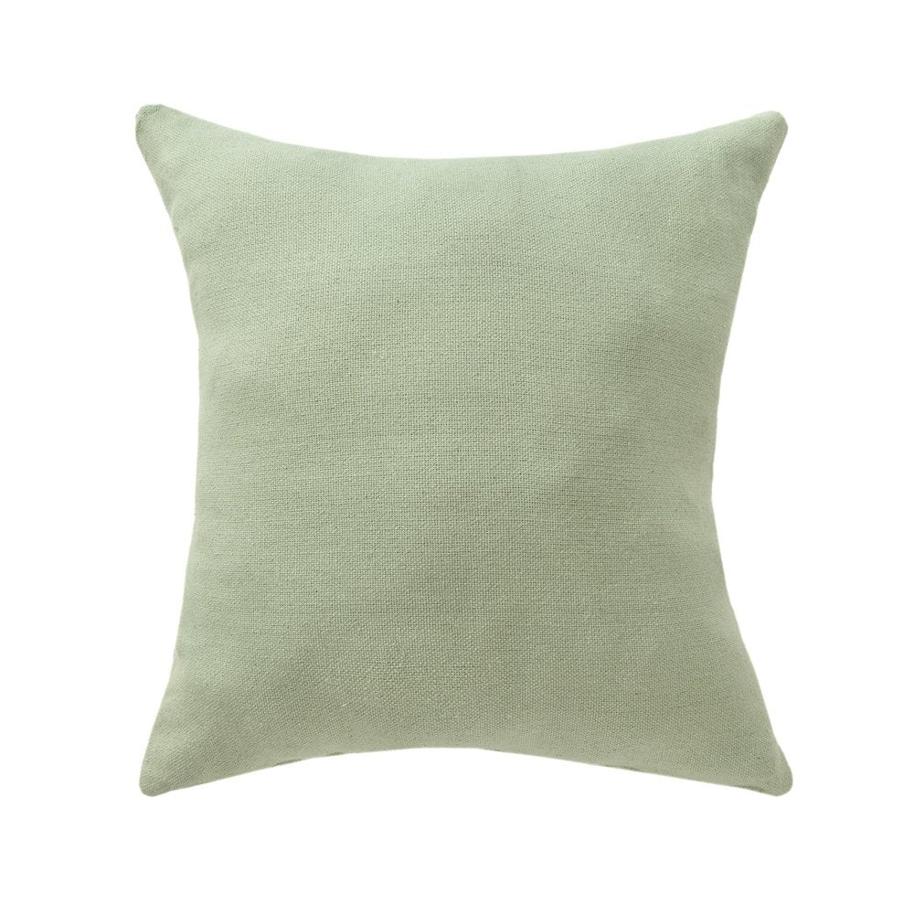 24" Green And Ivory Floral Cotton Throw Pillow — view 4