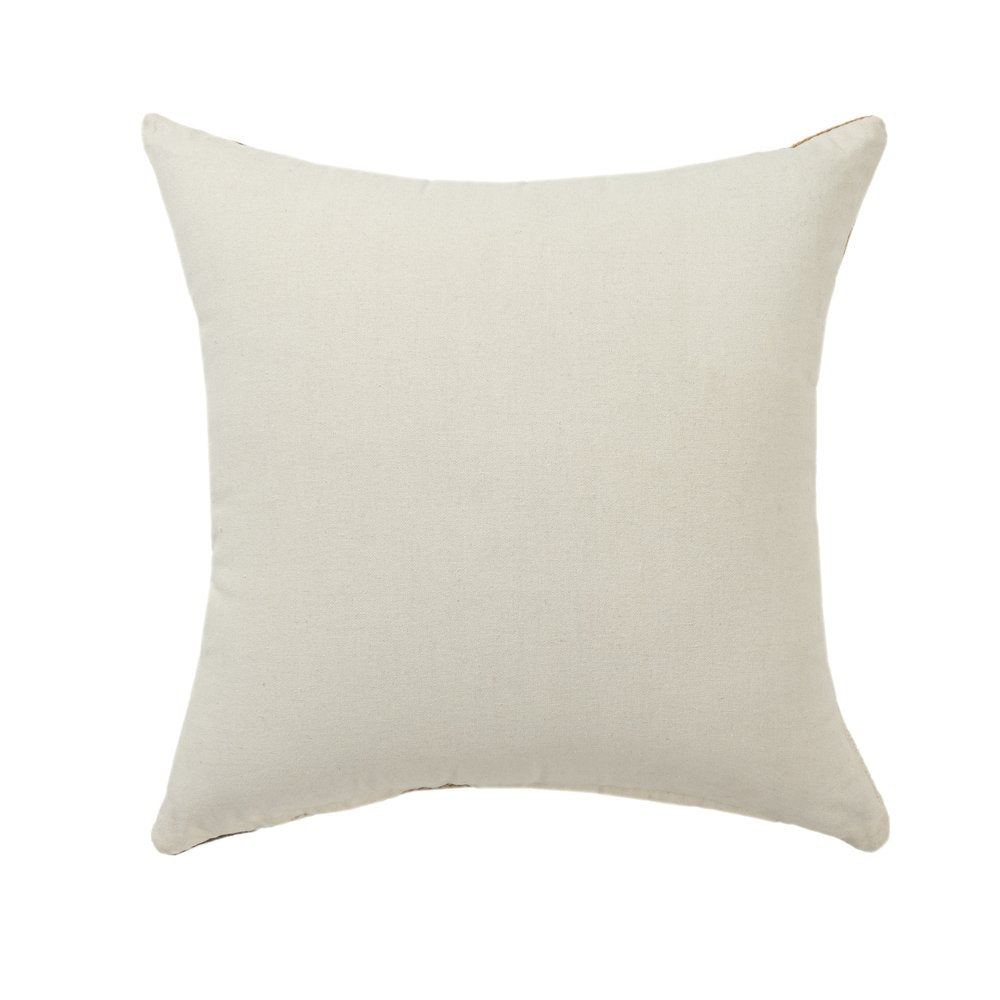 24" Beige Brown And Orange Geometric Wool Blend Throw Pillow — view 5