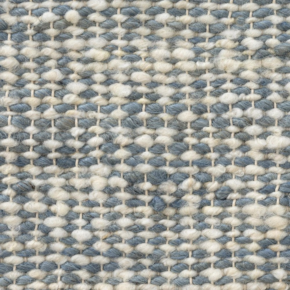 22" Ivory And Blue Striped Wool Blend Throw Pillow HomeRoots