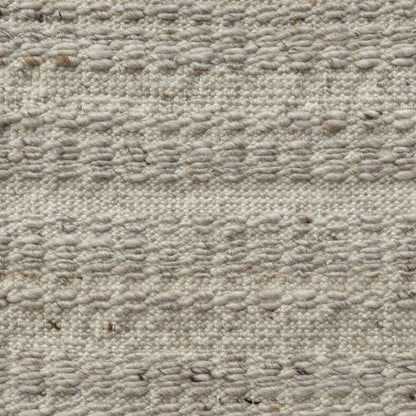 24" Beige Wool Throw Pillow