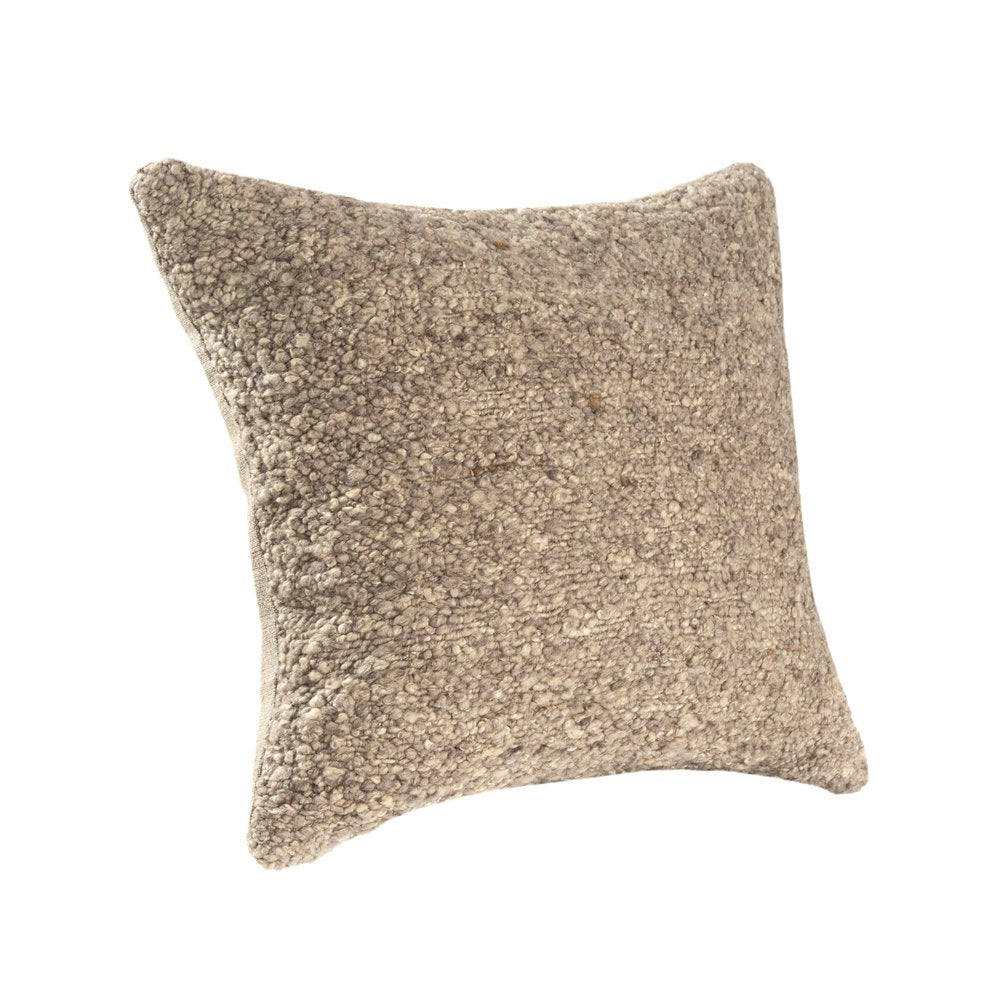 24" Brown Wool Throw Pillow — view 9