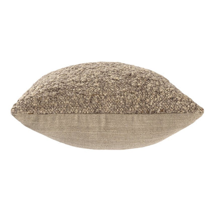 24" Brown Wool Throw Pillow