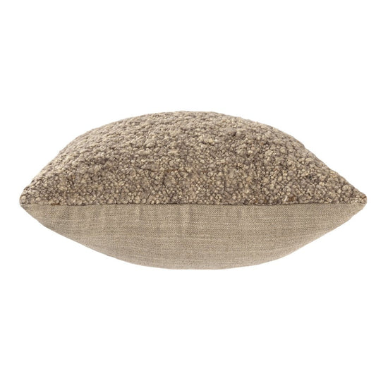 24" Brown Wool Throw Pillow