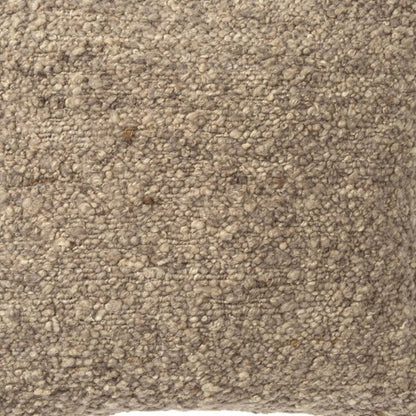 24" Brown Wool Throw Pillow