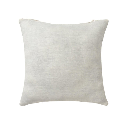 24" Ivory And Beige Wool Throw Pillow