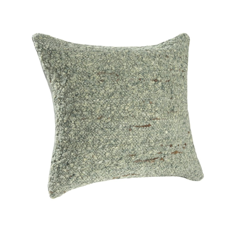 24" Green Wool Throw Pillow HomeRoots