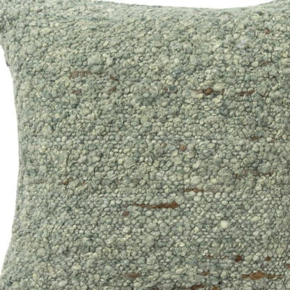 24" Green Wool Throw Pillow HomeRoots