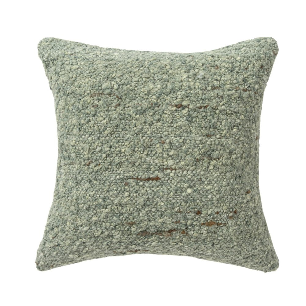 24" Green Wool Throw Pillow HomeRoots