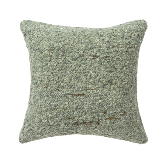 24" Green Wool Throw Pillow HomeRoots