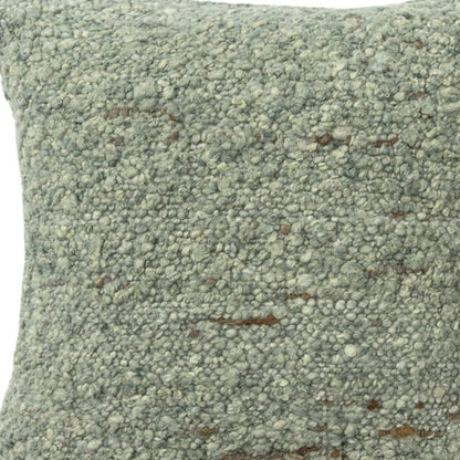 24" Green Wool Throw Pillow HomeRoots