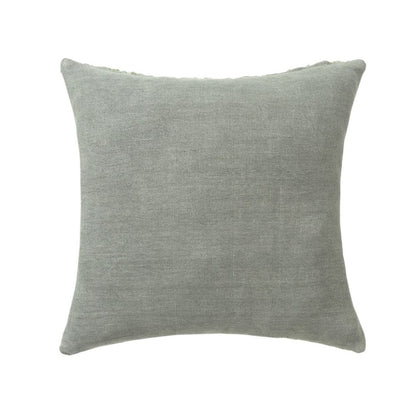 24" Green Wool Throw Pillow