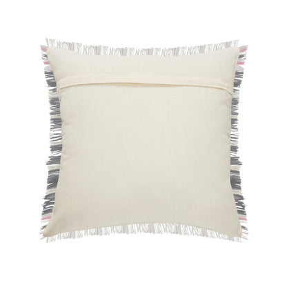 Set of Two 20" Gray And Light Gray Diamond Cotton Throw Pillows