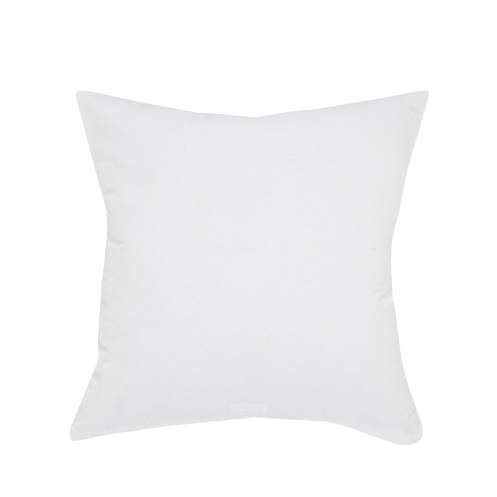 Set of Two 20" White And Silver Cotton Throw Pillows